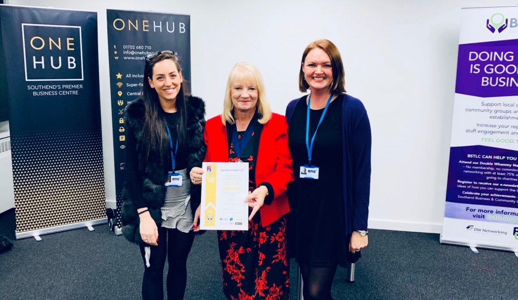 ENS agency receiving gold award